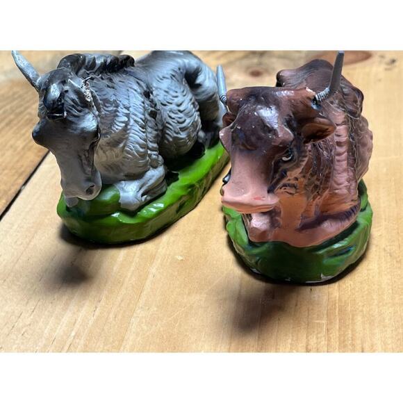 9 Vintage Paper Mache Nativity Scene Figurines. Holy Family. Animals. Angels. - Picture 6 of 11